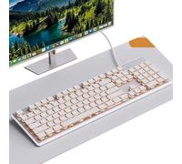 HDkxbf Tastiera Tastiera Da Gioco Prova Il Massimo Piacere Di Gioco, Silenzioso Ed Efficiente: Tastiera Da Gioco PBT A Doppio Colore Stampata Ad Iniezione(B)