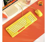 HDkxbf Tastiera Tastiera Da Gioco Prova Il Massimo Piacere Di Gioco, Silenzioso Ed Efficiente - Tastiera Da Gioco Sussurrata E Confortevole Ed Ergonomica Include Mouse Dello Stesso Colore(F)