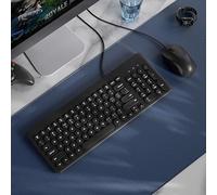 HDkxbf Tastiera Tastiera Da Gioco Prova Il Massimo Piacere Di Gioco, Silenzioso Ed Efficiente - Tastiera Da Gioco Sussurrata E Confortevole Ed Ergonomica Include Mouse Dello Stesso Colore(B)