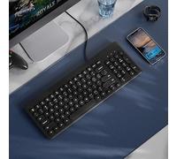 HDkxbf Tastiera Tastiera Da Gioco Prova Il Massimo Piacere Di Gioco, Silenzioso Ed Efficiente: Tastiera Da Gioco Sussurrante Dal Comfort Ergonomico(B)