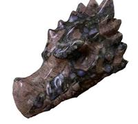 HDKYSWBUEJ 1pc 600-700g Red Tourmaline Crystal Quartzdragon Head Gemstone Home And Office Decoration