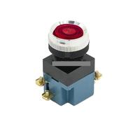 HDKYSWBUEJ 1Pcs LA19-11 25mm 5A 380V 1NO1NC Car Switch Momentary Push Button Switch DPST 4 Screws Power Red