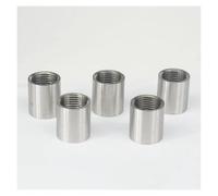 HDKYSWBUEJ 5pc 1/2" BSP Female Thread 304 Stainless Steel Pipe Fitting Full Socket Round Connector for Water Oil Air