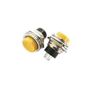 HDKYSWBUEJ 5PCS DS-212 Yellow Circular Since The Reset Unlocked Small Push Button Switch 16mm