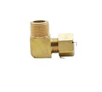 HDKYSWBUEJ Fit Copper Tube OD 8mm x 3/8" BSPP Male Brass Compression Union Elbow 90 Degree Fitting Connector Water Gas Oil