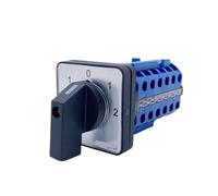 HDKYSWBUEJ LW26-20/6 Interruttore a camme Montaggio a Pannello Commutatore rotativo di Potenza 5 Posizioni 24 terminali Viti Argento