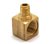 HDKYSWBUEJ M6 x1mm Male to 1/8" BSPP Female Thread 90 Degree Elbow Brass Pipe Fitting Connector Adapter