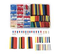 HDKYSWBUEJ Set di 350 terminali a crimpare isolati, connettori a Testa 2:1, 328 Tubi termorestringenti Assortiti, Guaine termorestringenti elettriche