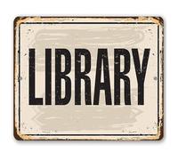 HDKYSWBUEJ Solid Aluminum Book Lover Metal Sign Retro Library Theme for Home School or Office Study Wall Decor (8 X 12