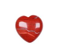 HDKYSWBUEJ Various Materials Gemstones Rose Quartz Crystals Love Heart Shaped Amethyst Home Decoration (Color : Red Jasper)