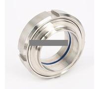 HDKYSWBUEJ Welding O.D 102mm 4" SS304 Stainless Steel SMS Weld On Socket Union Set Pipe Fitting for Food Industries