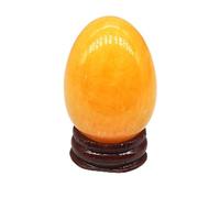 HDKYSWBUEJ Yellow Jade Egg Shaped Gemstones Crystals and Stone Statue Table Decoration Crafts Home