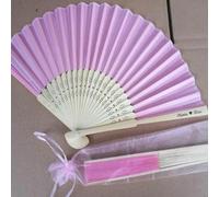 HDLOVE 20 Pezzi Set Personalizzati Ventagli Bianchi, Ventagli Bianchi Matrimonio, Ventagli Personalizzati con Nome E Data, Pieghevole, Tascabile, Bomboniere, Decorazioni(Pink with Bag)