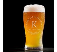 HDLOVE Bicchiere Da Birra Personalizzato, Bicchiere In Vetro Inciso Con Nome E Data Personalizzati Con Il Tuo Logo O Testo Per Uso Quotidiano Regali Per Gli Amanti