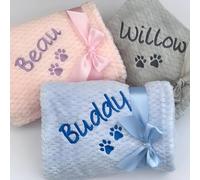 HDLOVE Coperta Personalizzata Ricamata Per Animali Domestici, Nome/data Personalizzati Per Cani/gatti, Coperta Termica In Flanella Per Tutte Le Stagioni, Diversi Colori/taglie(39.3x59inch)