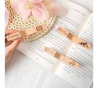 HDLOVE Divaricatore Di Pagine Per Libri In Legno Personalizzato, Porta-pagina Assistente Lettura Fatto, Accessori Per Amanti Dei, Regalo Per Insegnanti, Inciso Con Il Tuo Messaggio