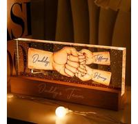 HDLOVE Luce Notturna Personalizzata Per Papà Con Nome, Lampada Notturna Personalizzata Con Nome, Regalo Notturno A Led Personalizzato Per Papà, Regalo Per La Festa Del Papà, Nonno, Natale, Compleanno