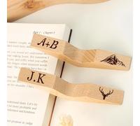 HDLOVE Portapagina In Legno Personalizzato, Portapagina Per La Lettura Con Una Sola Mano, Divaricatore In Legno, Alternativa Al Segnalibro, Regalo Per Amanti Dei Libri, Insegnanti Di Letteratura