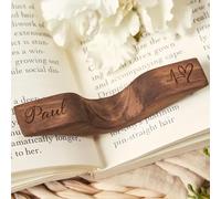 HDLOVE Portapagina Personalizzato Per Pollice, Portapagina In Legno Per La Lettura Con Una Sola Mano, Divaricatore In Legno, Alternativa Al Segnalibro, Accessorio Per La Lettura Inciso A Mano