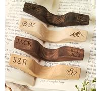 HDLOVE Portapagina Personalizzato, Portapagina In Legno Personalizzato Per La Lettura Con Una Sola Mano, Divaricatore In Legno, Alternativa Al Segnalibro, Accessorio Di Lettura Per Amanti Dei Libri