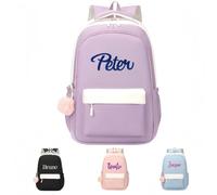 HDLOVE Zaino per Bambini Personalizzato Con Nome, Scolastico Ricamato, Borsa per Libri Di Grande Capacità per La Scuola, Leggero per Educazione Fisica, Uso Quotidiano