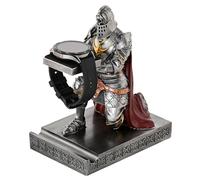 HDMbigmi King's Guard, espositore per orologi, occhiali, gioielli, bracciali, collane, vassoi, portapenne, porta penne in resina con cavaliere guerriero, supporto per telefono cellulare per ufficio e