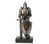 HDMbigmi King's Guard Ornamento Cavaliere Statua per Scrivania, Accessori da Scrivania, Portapenne, Fermacarte per ufficio e casa (ferro)