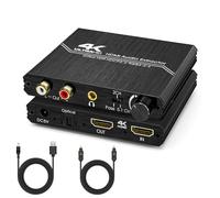 HDMI 2.0 Audio Extractor Splitter 4K HDMI a SPDIF ottico Toslink 3.5mm AUX Stereo RCA L/R convertitore audio con controllo volume, supporta 4K @60Hz HDCP 2.2 HDR 3D YUV 4:4:4