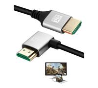 HDMI 2.1 8K 48Gbps Rotazione di 90 gradi Connessione stabile e duratura Resistente alle interferenze, 8K@60 Hz HDR dinamico eARC HDCP 2.2/2.3 Compatibile PS5/PS4 Roku TV LG Samsung (2 m)