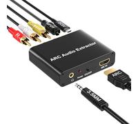 HDMI ARC Audio Extractor,Convertitore Audio ARC con Uscita Ottica Digitale TOSLINK SPDIF/coassiale e Analogica Stereo L/R da 3,5 mm, Compatibile con Amplificatori, soundbar e HDTV.