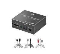 HDMI Audio Extractor HDCP CEC + Optical TOSLINK SPDIF + 3.5mm RCA Audio Converter 4K x 2K 3D HDMI Au