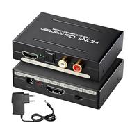 HDMI Audio Extractor, HDMI Audio Splitter 192KHz DAC Trasduttore Metallo ARC Estrattore 4K@30Hz Supporto ARC Adattatore Convertitore per Home Cinema e Conferenza, Nero