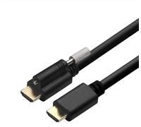 HDMI Cable 2.0 HD 4k Data with Fixing Screw TV Connection Video Black (1.5m)