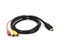 HDMI-Compatibile a 3RCA SCART Cavo adattatore a due in-one cavo 1.5M compatibile con HDMI S-Video a 3 cavo audio RCA AV 3