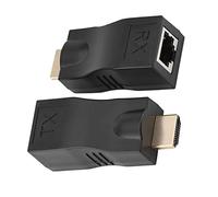 HDMI Extender, 2pcs 30m da HDMI a RJ45 Repetitore del convertitore per estensione del cavo di rete su CAT 5E CAT6 TRASMETTER E RECETTER per HDTV STB 4K 2K