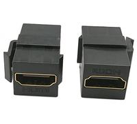HDMI Keystone jack inserti, zdyCGTime (2-pack) HDMI Keystone femmina a femmina accoppiatore snap-in per piastra a muro - nero