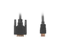 HDMI LANBERG MASCHIO / DVI-D CAVO 18 + 1 MASCHIO SINGLE LINK 0.5M NERO - Nouvo