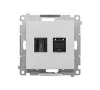 HDMI + RJ45 femmina cat.6. (Modulo) Simon 55 TGHRJ45.01/143