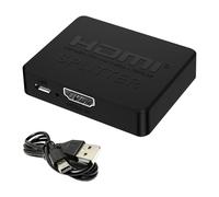HDMI Splitetr 1 in 2 Out, 4K 3D 1080P Interruttore HDMI, Sdoppiatore HDM, Compatibile supporta MacBook, Xbox, PS4, PS3, lettore Blu-Ray, DVD, HDTV, Roku 4K HD Screen Splitter Switcher