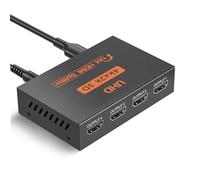 HDMI Splitter 4K Sdoppiatore HDMI 1 In 4 Out, 1x4 Multiprise | Splitter HDMI for PC, Laptop, HDTV, Projector, Solo Modalità Specchio, Nessuna Estensione, Nessuna Switch