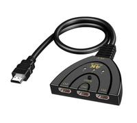 Hdmi Switch Splitter, HDMI Distributore 3 in 1 Out, Multispine 4K, Stabile e Liscio, Multiport Plug Play, compatibile con PS5, PS4, PS3, Xbox HDTV, DVD, laptop, Blu-Ray Fire TV Stick