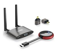 HDMI Wireless, 4K/5G Trasmettitore e Ricevitore Wireless HDMI, Doppio Schermo HDMI/VGA Wireless, 164FT/50M Estensore Wireless HDMI Video/Audio per Laptop/PC/Camera/Cavo B-ox, HDTV/Proiettore/Monitor