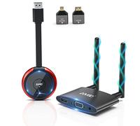 HDMI Wireless 5G 4K, MpioLife Trasmettitore e Ricevitore HDMI Senza Fili, HDMI&VGA Doppio Schermo, Ricevitore Streaming Audio Video, Cast da Laptop/TV Box/Camera/PS a HDTV/Proiettore/Monitor