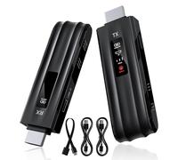 HDMI Wireless Trasmettitore e Ricevitore, Decodifica 4K Uscita 1080P, Extender HDMI Wireless con Display LED, Portata 165FT/50M, 2,4 G e 5G Streaming Video/Audio/File da Laptop, PC a Monitor/TV