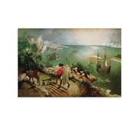 HDMMXEN Pieter Bruegel The Elder Paintings"Paesaggio con la caduta di Icaro" Poster stampato per stanza, stampa artistica da parete su tela, decorazione moderna per camera da letto, 60 x 90 cm