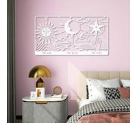HDMOZUYT Decorazione murale in Metallo Ispirata ai tarocchi con Sole, Luna e Stelle, a Tema Celeste, Arte mistica astrologica da Appendere in Soggiorno, Camera da Letto e Ufficio