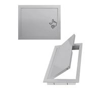 HDMOZUYT Panneau d'accès en Acier galvanisé, Cadre en Aluminium, Porte d'accès intérieure/extérieure avec mécanisme d'ouverture/fermeture Par clic, Trappe d'inspection des Murs et des plafonds,