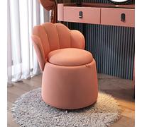 HDMOZUYT Sgabello per Trucco con Schienale, Pouf con Contenitore per Soggiorno, poggiapiedi ottomano in Pelle PU, Panca portaoggetti con Coperchio Ribaltabile (Colore : Bianco) (Rosa)