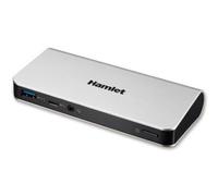 HDOCKS500C Hamlet Docking Station collega due display HDMI e DP con 4 porte usb