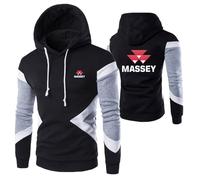 HDOEHLXF Felpe con Cappuccio da Uomo for Massey Ferguson Print Maglione Patchwork A Maniche Lunghe con Cappuccio vestibilità Comoda Abbigliamento Sportivo-Black||XX_l